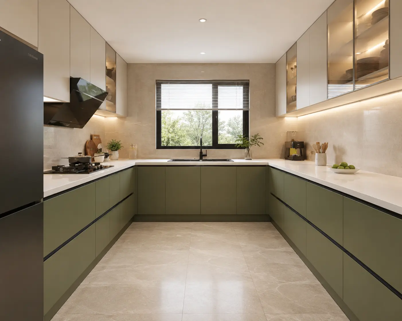 U shaped kitchens desigen