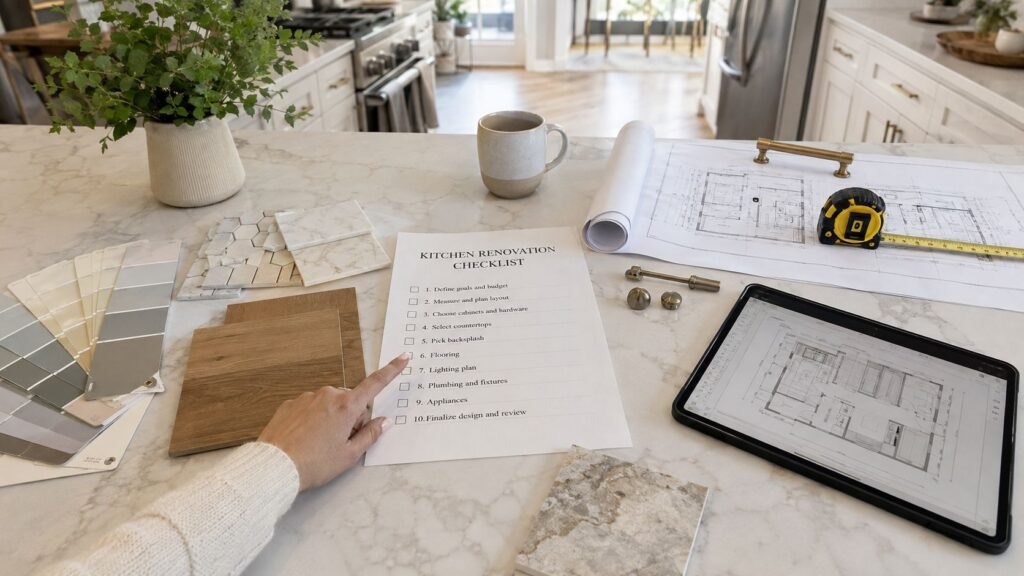 Kitchen renovation checklist and design planning steps