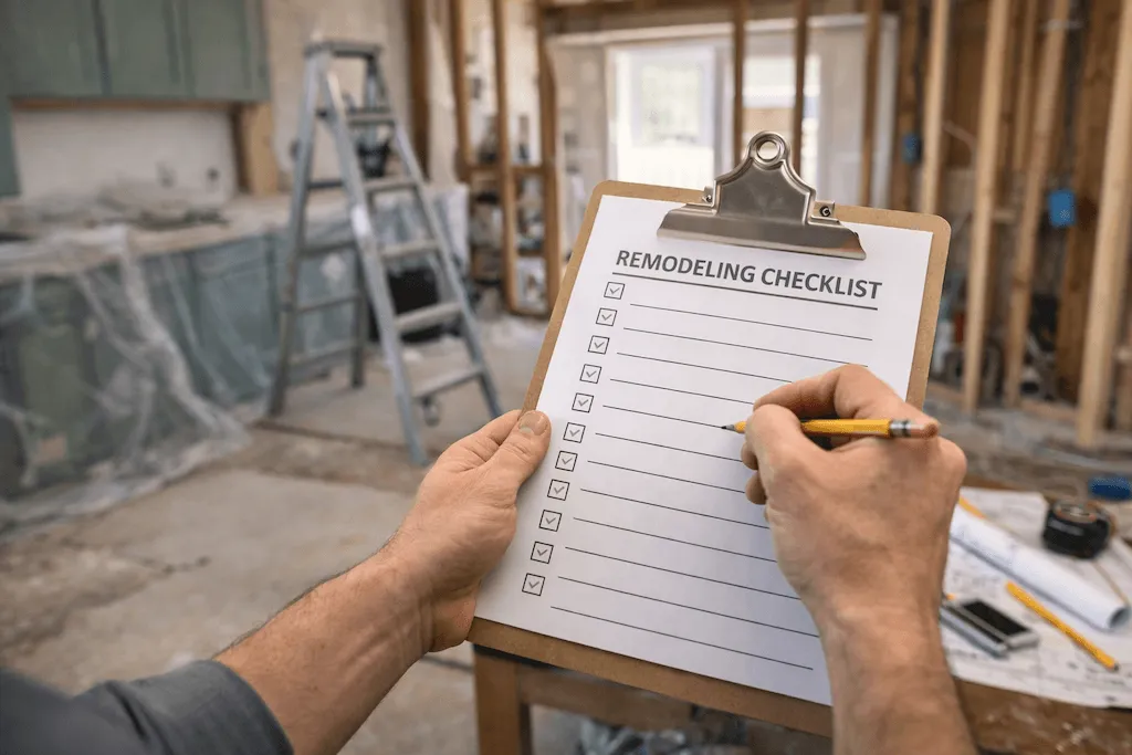 Home remodel planning checklist from start to finish
